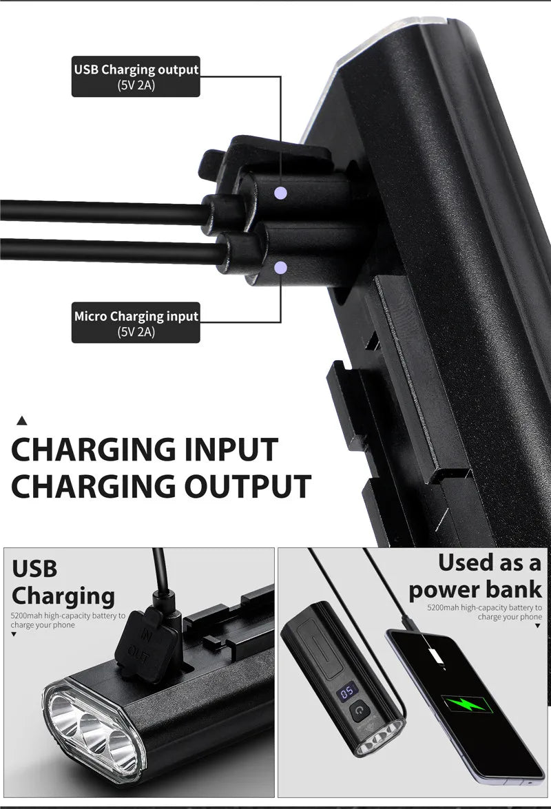 CowLost | west-biking-front-bicycle-light-usb-rechargeable-led-bike-light-waterproof-cycling-headlight-climbing-safety-flashlight-lamps |80