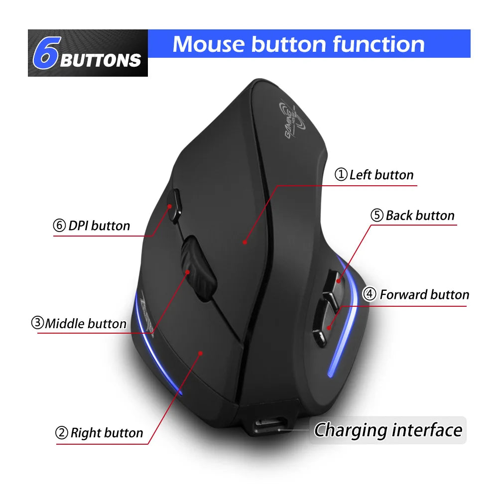 CowLost | lefon-wireless-vertical-mouse-rechargeable-ergonomic-mouse-rgb-optical-usb-game-mice-for-windows-mac-2400-dpi-2-4g-for-pubg-lol |4