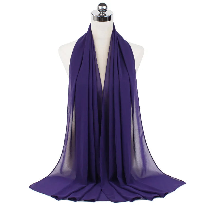 CowLost | muslim-chiffon-hijab-scarf-women-long-solid-color |34