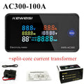 KWS-AC300 AC 50-300V Digital Voltmeter Ammeter Power Energy Meter with Reset 0-100A