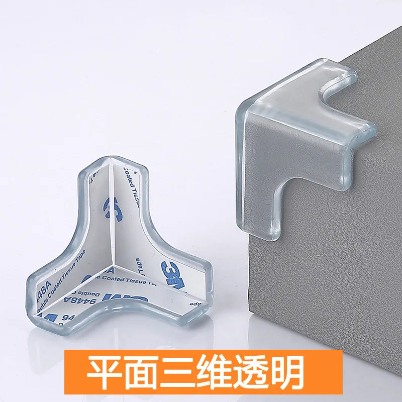 10pcs/lot Rubber Transparent L Shape Baby Safety Silicone Corner Protector
