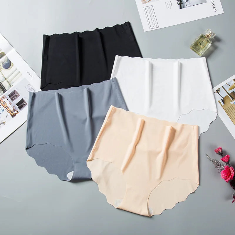 CowLost | product_id-6pcs-women-high-waist-seamless-ice-silk-briefs-m-xxl |7