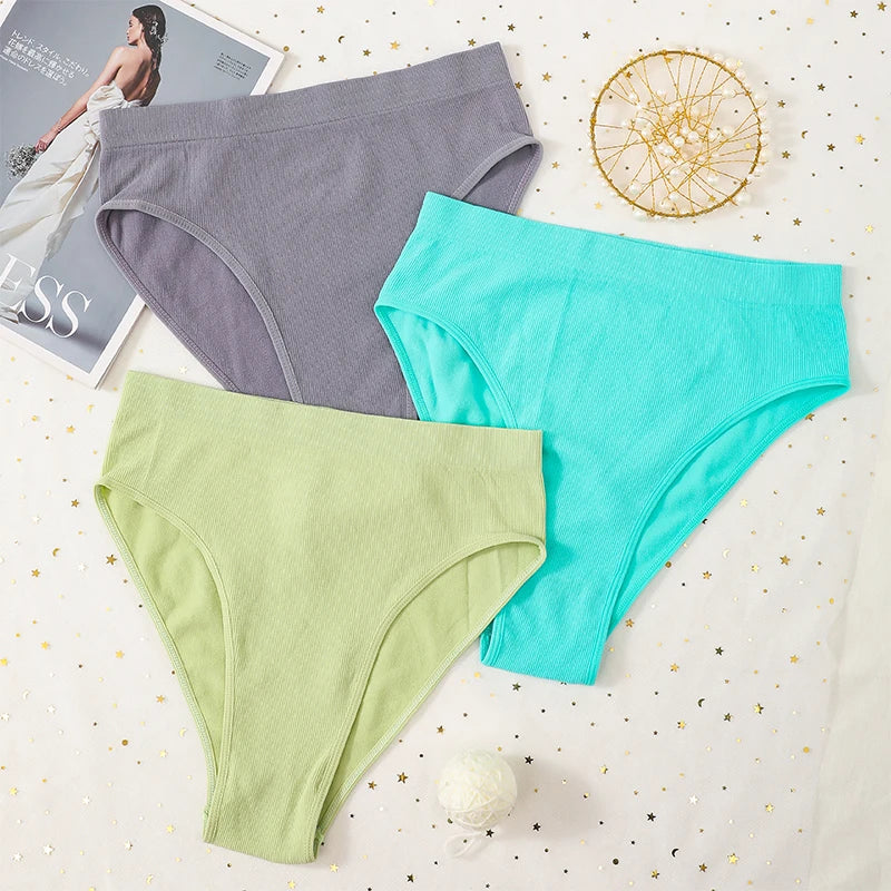 CowLost | product_id-2-pack-seamless-high-waist-womens-briefs-high-leg-solid-panties-s-l |6
