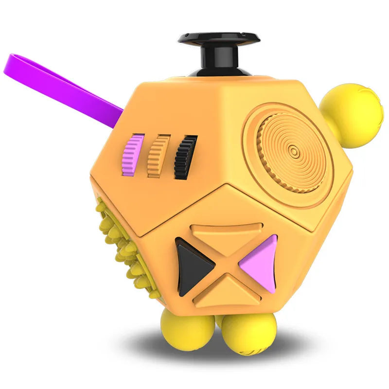 CowLost | fidget-cube-edc-anti-stress-sensory-toy-for-anxiety-adhd-autism-12-sided-dice-for-focus |15