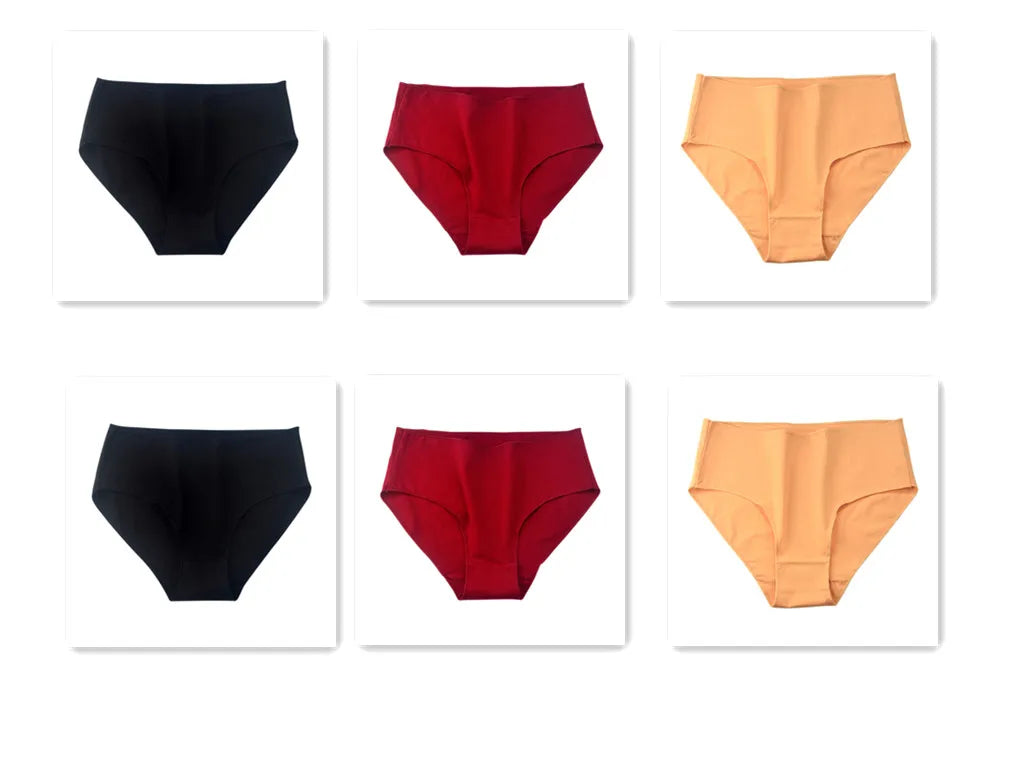CowLost | product_id-6pcs-women-high-waist-seamless-breathable-cotton-briefs-m-2xl-solid-colors |16