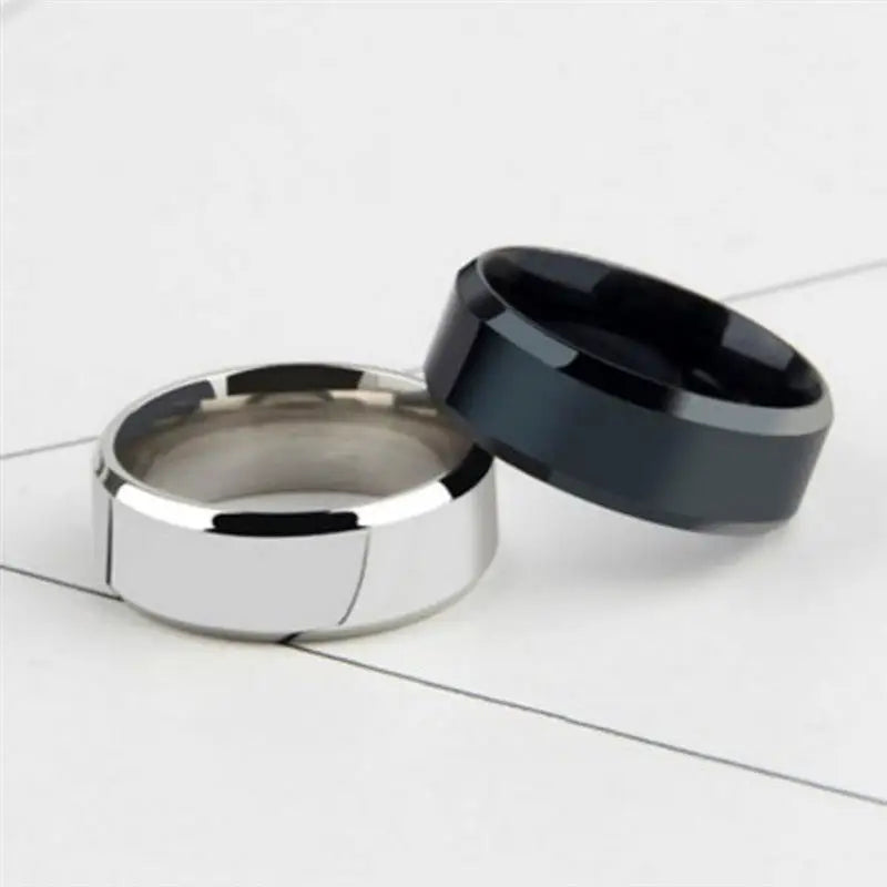 CowLost | fashion-charm-jewelry-ring-for-men-women-stainless-steel-black-rings-wedding-engagement |7