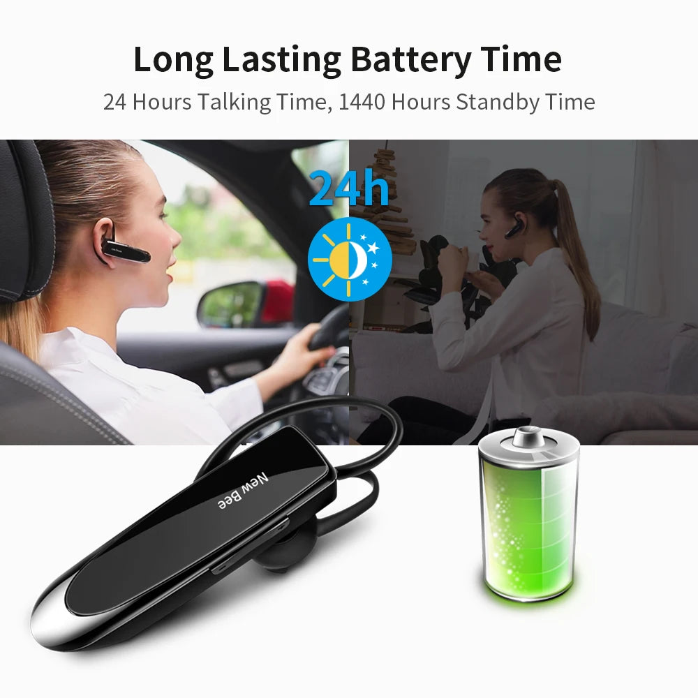 CowLost | mobile-phone-cases-new-bee-bluetooth-5-0-wireless-headset-earphones-with-mic-24h-playtime |9