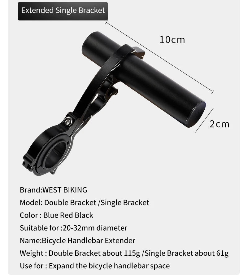 CowLost | 3d-printer-accessories-west-biking-25cm-carbon-fiber-bicycle-handlebar-extender-mount |21