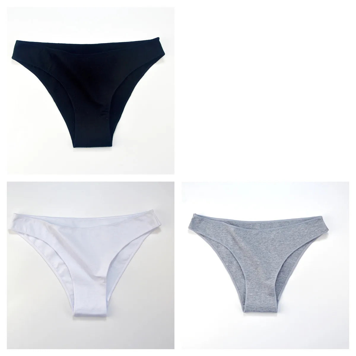 CowLost | product_id-3-pack-women-s-low-waist-cotton-briefs-breathable-solid-color-panties-m-xxl |26