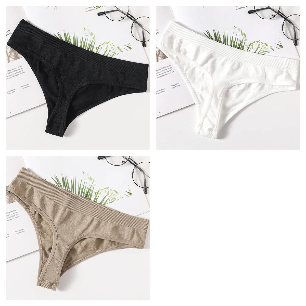 CowLost | product_id-3pcs-womens-seamless-breathable-soft-g-string-thong-panties |23
