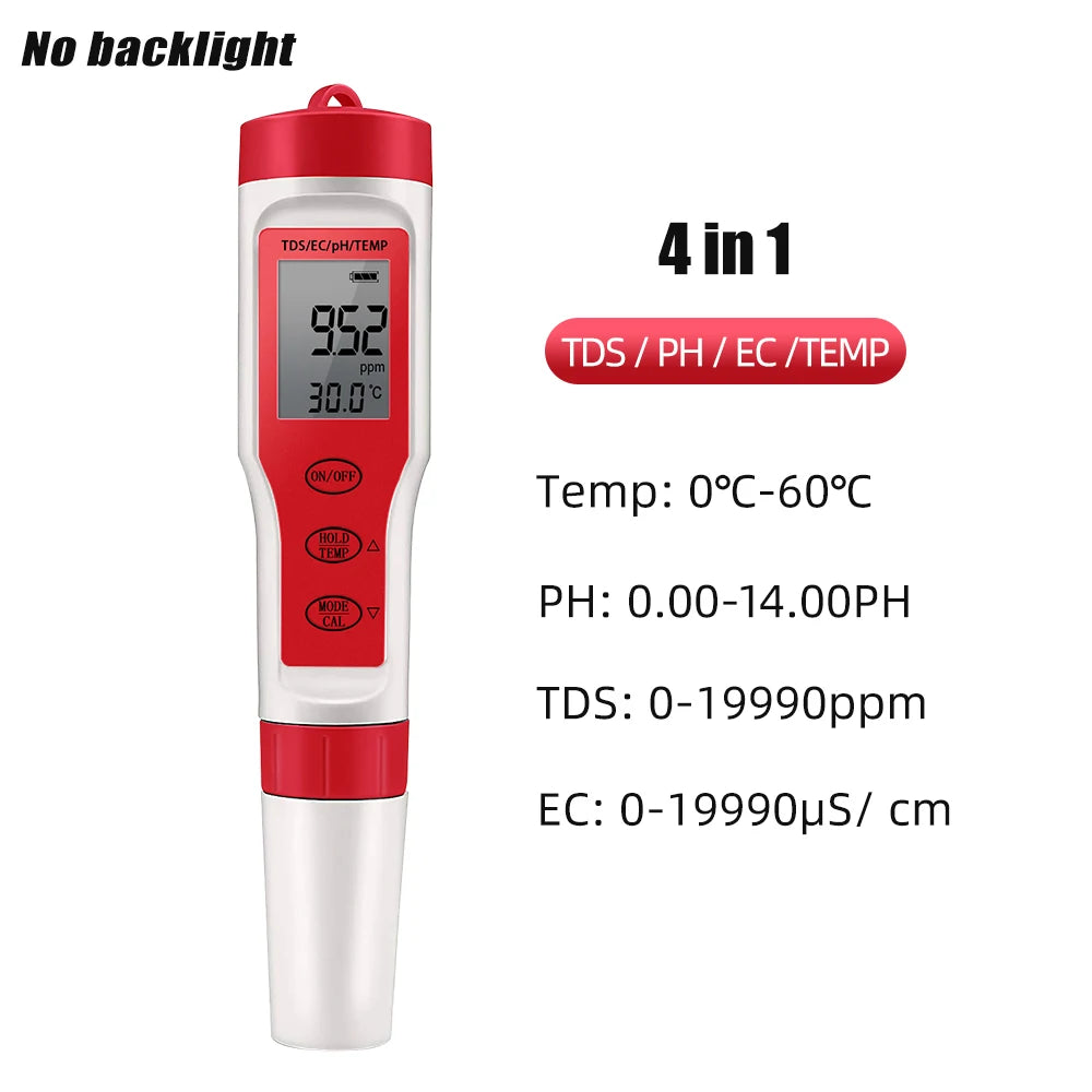 JUANJUAN 3-in-1 Digital PH/TDS/Temp Meter with ATC for Water Quality Testing