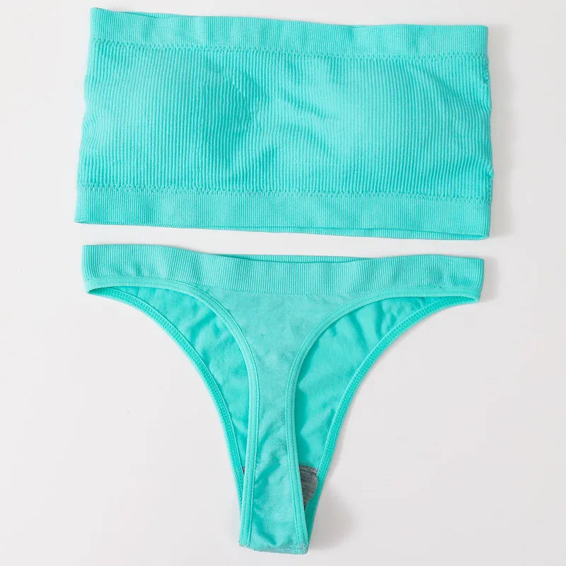 CowLost | product_id-women-seamless-strapless-wire-free-push-up-bra-brazilian-panty-set |17