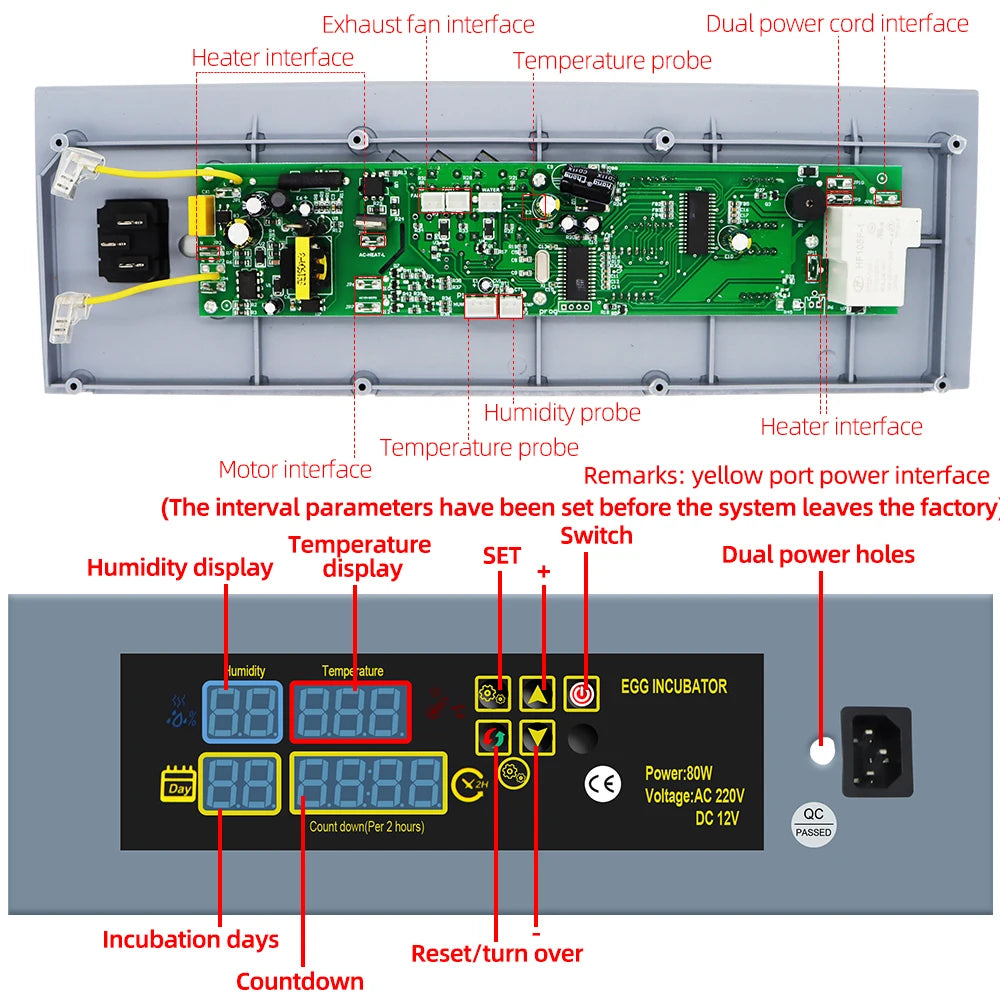 HTMC-7 Automatic Egg Incubator Controller DIY Constant Temperature Egg Hatching Accessories