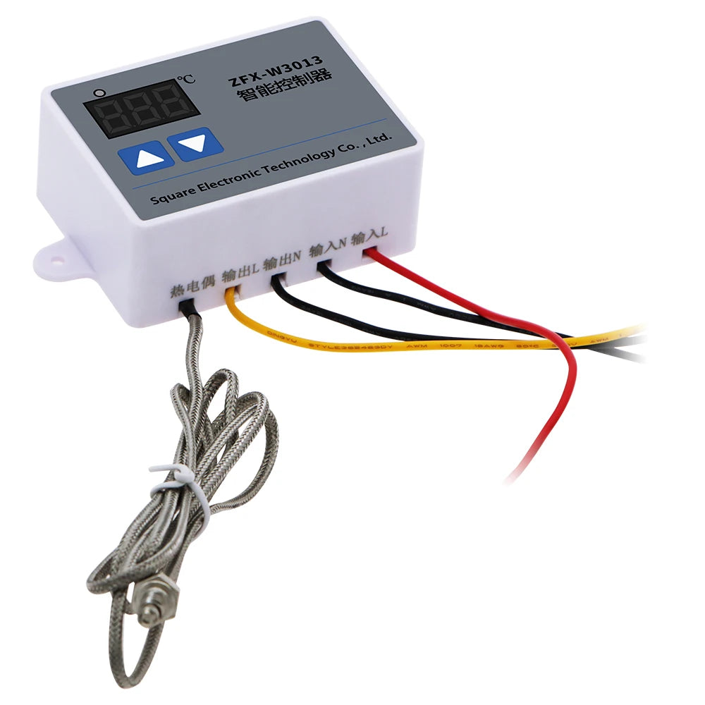 ZFX-W3013 Waterproof High Temperature Controller with K-Type Thermocouple Sensor AC 220V