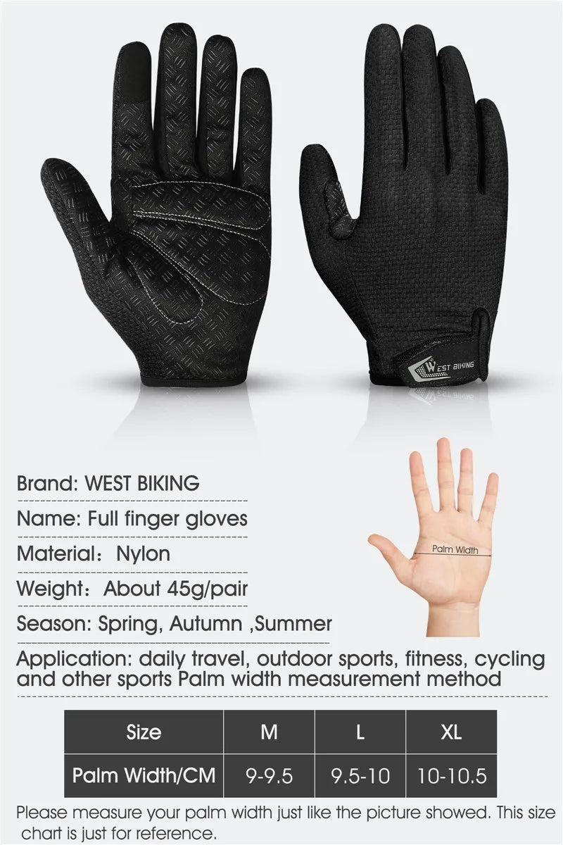 CowLost | west-biking-bicycle-gloves-breathable-half-full-finger-anti-slip-cycling-mittens-men-women-sports-shock-pad-mtb-road-bike-gloves |9