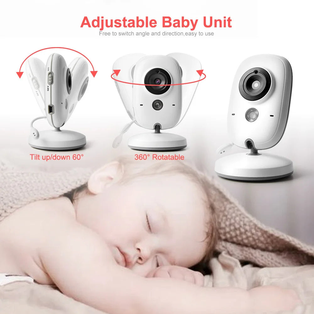 CowLost | 3-2-inch-color-lcd-wireless-video-baby-monitor-night-vision-5m-nanny-monitor-bebek-lullabies-surveillance-security-camera-vb603 |3