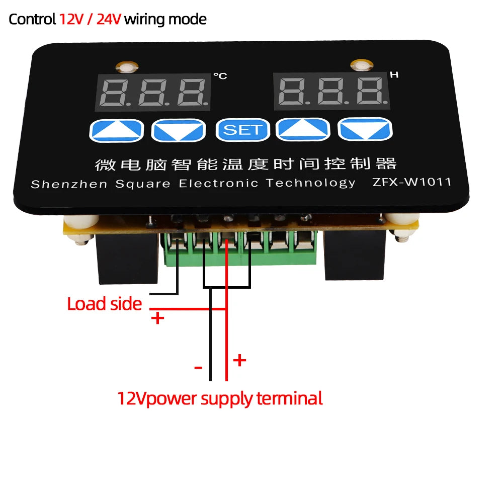 ZFX-W1011 Intelligent Microcomputer Temperature Controller Thermostat 12V 24V 220V Adjustable Electronic Timer
