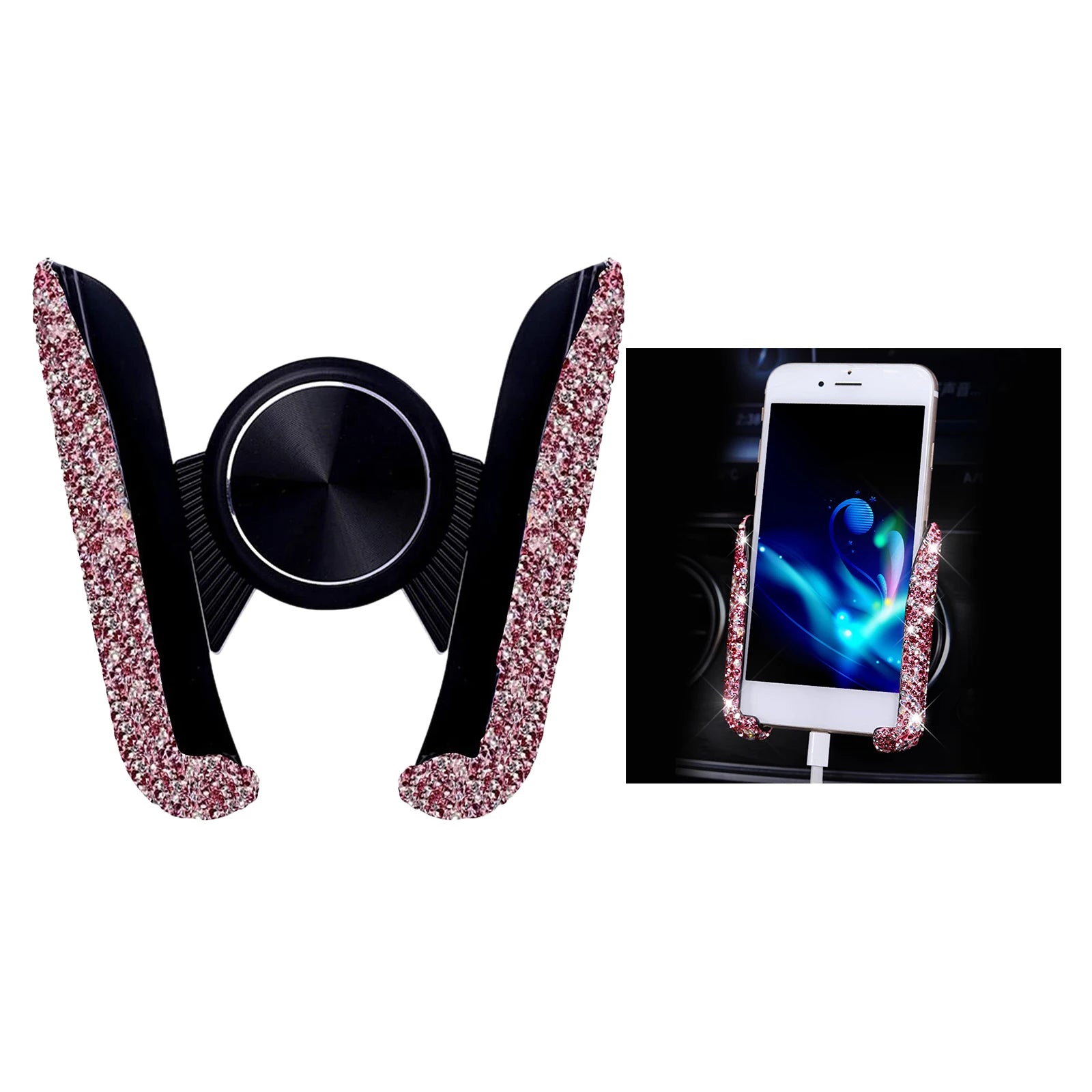 CowLost | product_id-diamond-crystal-car-air-vent-phone-holder-clip-stand-bracket-interior-accessory |2