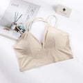 CowLost | product_id-seamless-v-neck-wireless-bra-top-with-removable-pads-for-women |7