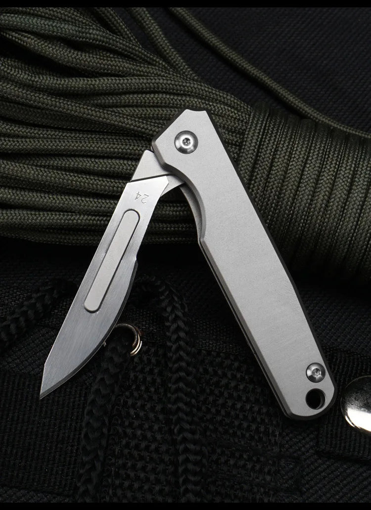 CowLost | tools-upgrade-titanium-alloy-folding-scalpel-with-replaceable-blades |39