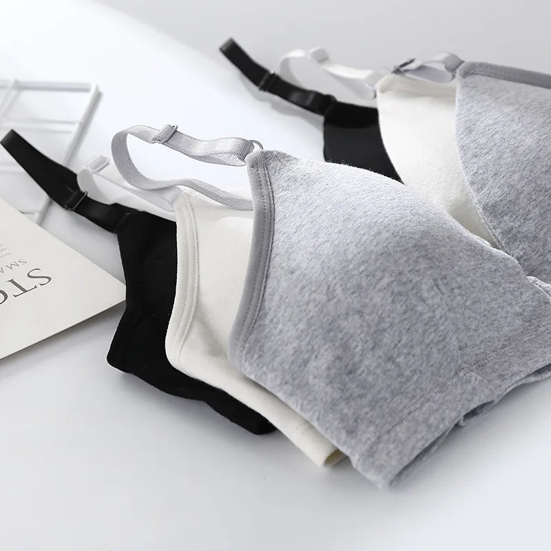 CowLost | product_id-wireless-cotton-push-up-v-neck-bra-for-women-solid-color-breathable |9
