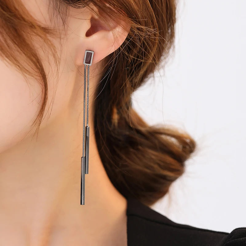 CowLost | vintage-long-tassel-geometric-square-drop-earrings-for-women |10
