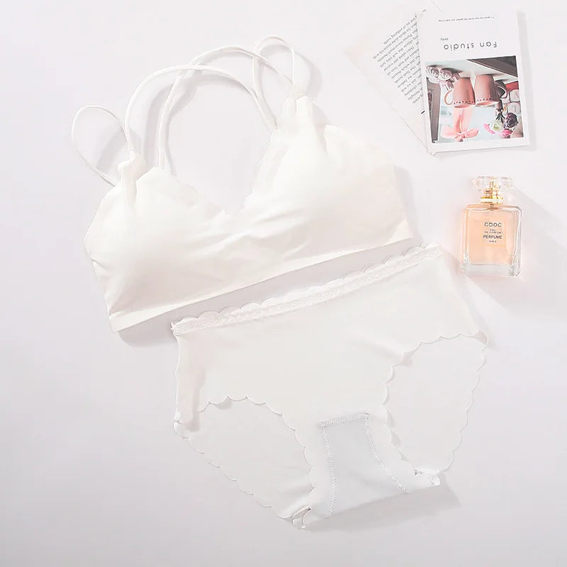 CowLost | women-seamless-bra-and-panties-set-wire-free-bra-top-push-up-bralette-briefs-japanese-underwear-set-female-sexy-lingerie |9