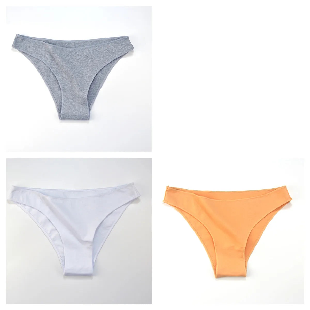CowLost | product_id-3-pack-women-s-low-waist-cotton-briefs-breathable-solid-color-panties-m-xxl |44