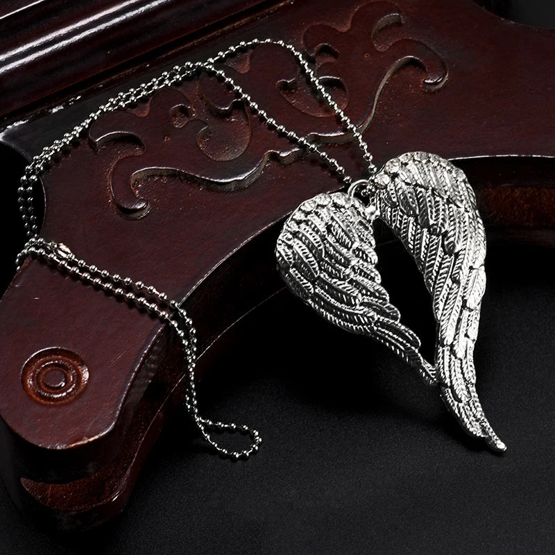 CowLost | decor-product_id-antique-silver-angel-wings-rearview-mirror-car-pendant-decoration |6