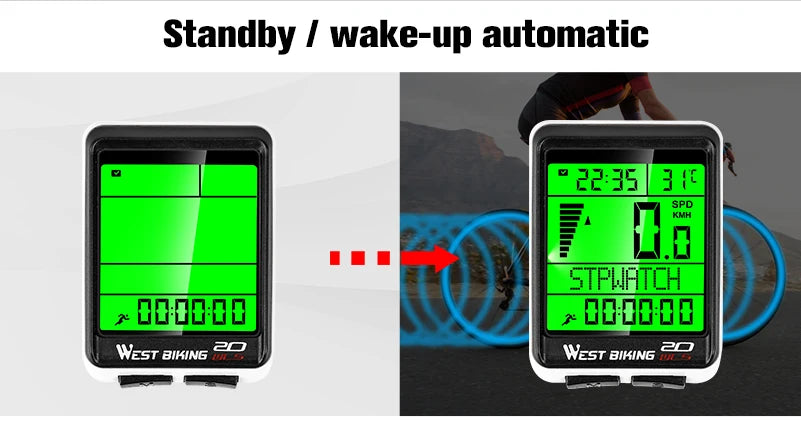 CowLost | west-biking-led-waterproof-bicycle-computer-wireless-5-language-cycling-bike-odometer-stopwatch-speedometer-2-1in-bike-computer |16