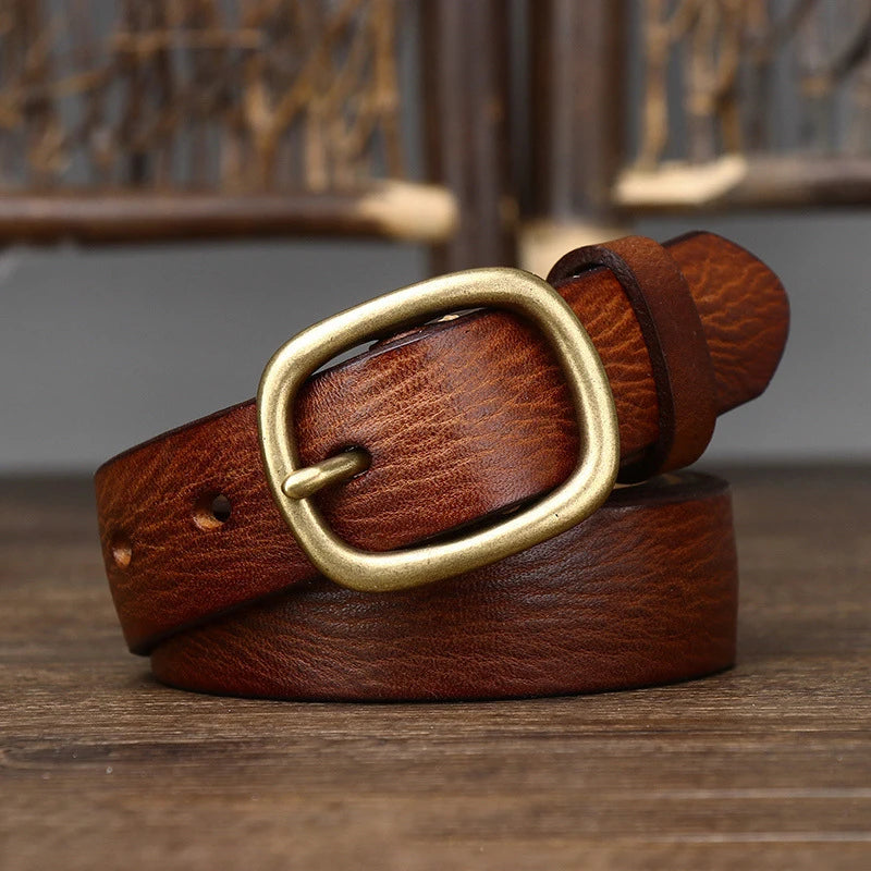 CowLost | 2-8cm-retro-female-real-thick-genuine-leather-belt |1