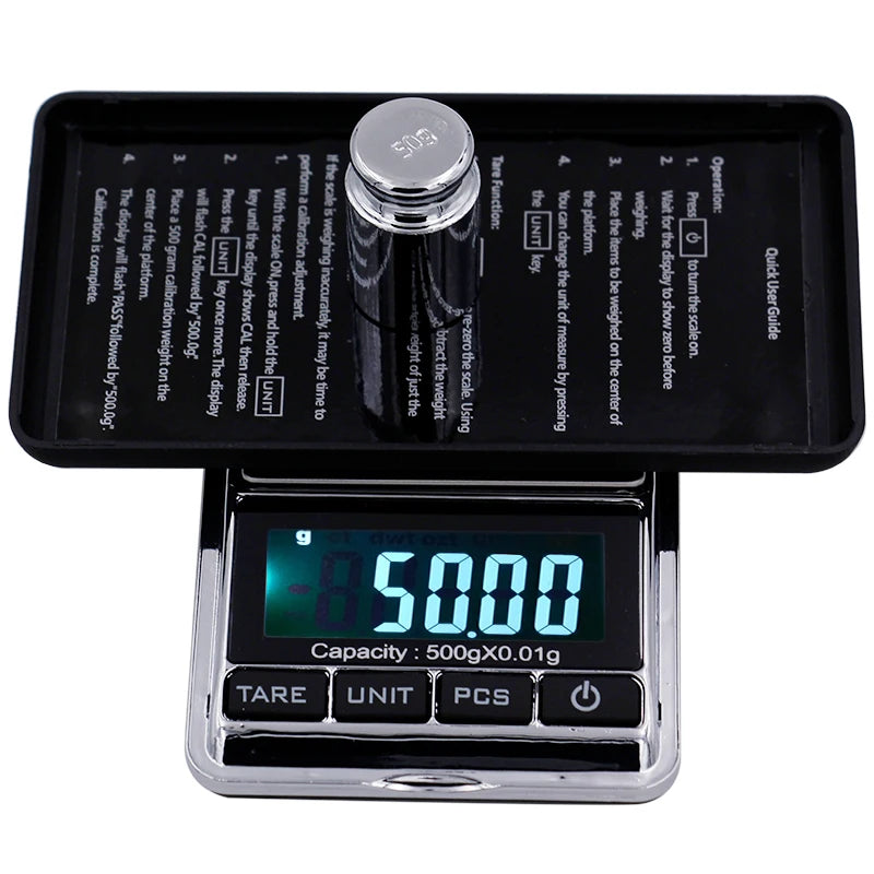 Portable Pocket LCD Digital Jewelry Scale 500g/0.01g & 1000g/0.1g Precision Electronic Gram Balance