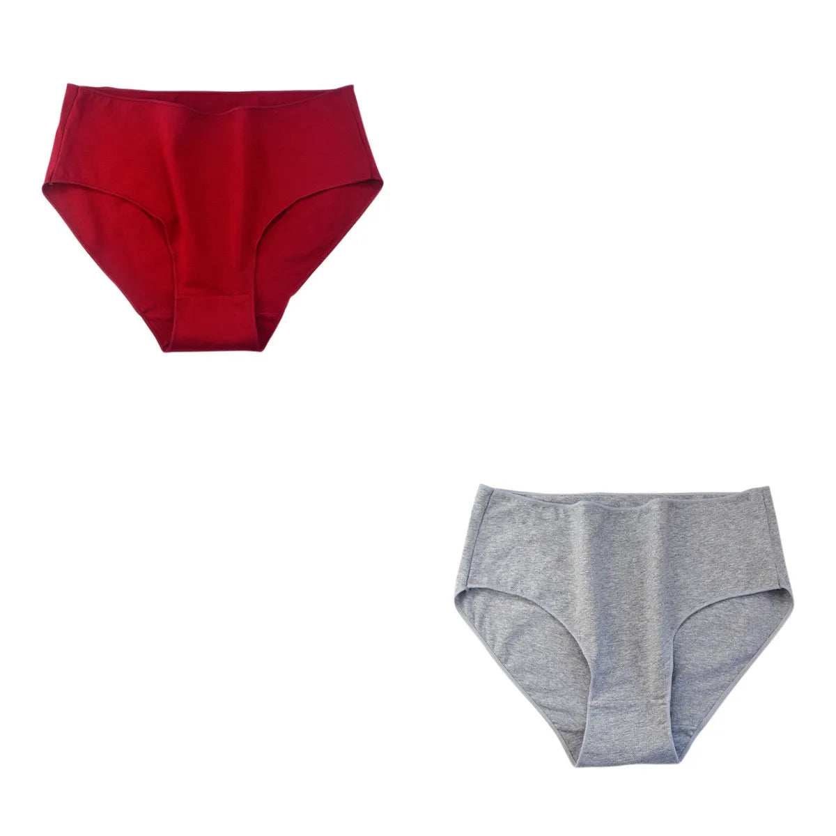 CowLost | product_id-2pcs-women-s-high-waist-cotton-briefs-breathable-solid-color-m-2xl |28