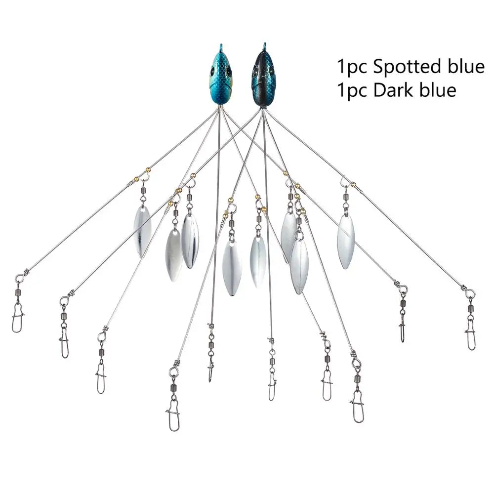 CowLost | sporting-goods-bassdash-5-arm-umbrella-fishing-lure-rig-alabama-rig-head-18g |25