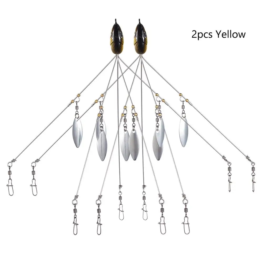 CowLost | sporting-goods-bassdash-5-arm-umbrella-fishing-lure-rig-alabama-rig-head-18g |24