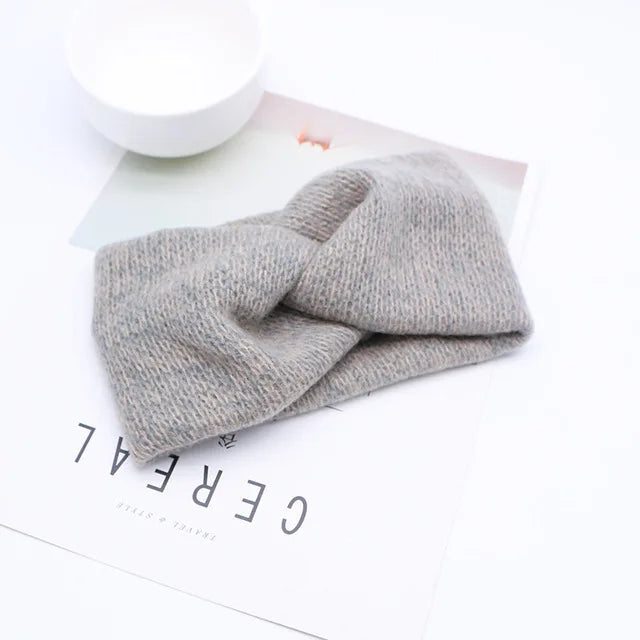 CowLost | women-knitting-cross-knot-woolen-warm-headbands |21