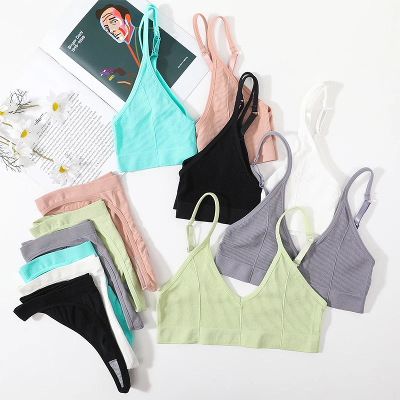 CowLost | product_id-women-seamless-low-rise-bra-panties-set-u-shape-back-crop-top-bralette-sport-underwear |10