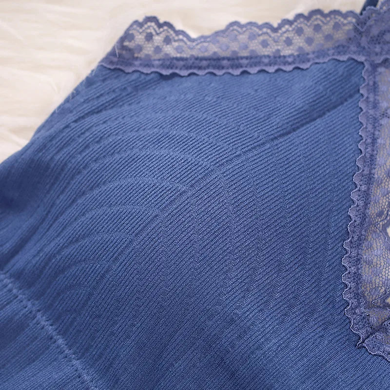 CowLost | product_id-women-seamless-wireless-padded-v-neck-lace-trim-cross-strap-camisole-tank-top |3