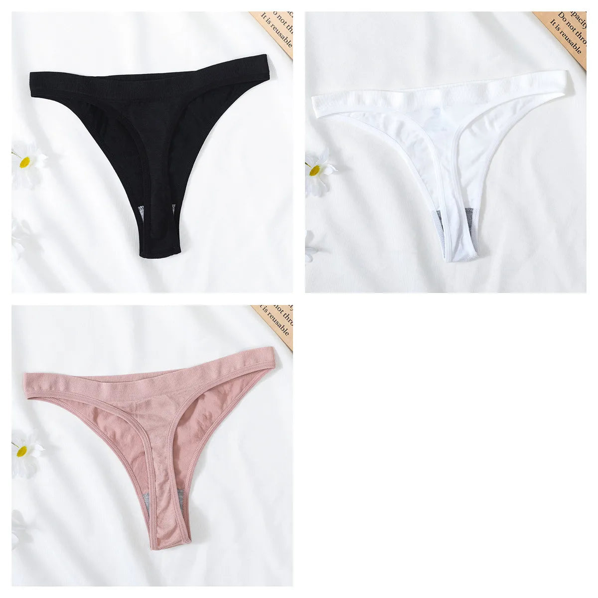CowLost | product_id-3pcs-high-waist-seamless-brazilian-g-string-thongs-women-m-xl-t-back |32