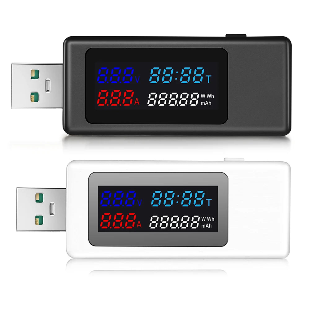 KWS-V30 6-in-1 USB DC Digital Voltage Power Meter with IPS Display and Current Tester