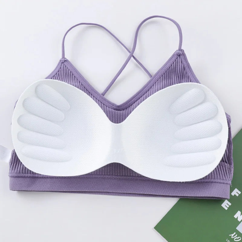 CowLost | push-up-bras-for-women-cotton-underwear-female-cherry-print-bralette-wireless-seamless-brassiere-removable-pads-sexy-lingerie |3