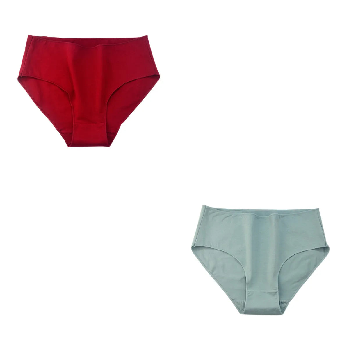 CowLost | product_id-2pcs-women-s-high-waist-cotton-briefs-breathable-solid-color-m-2xl |24