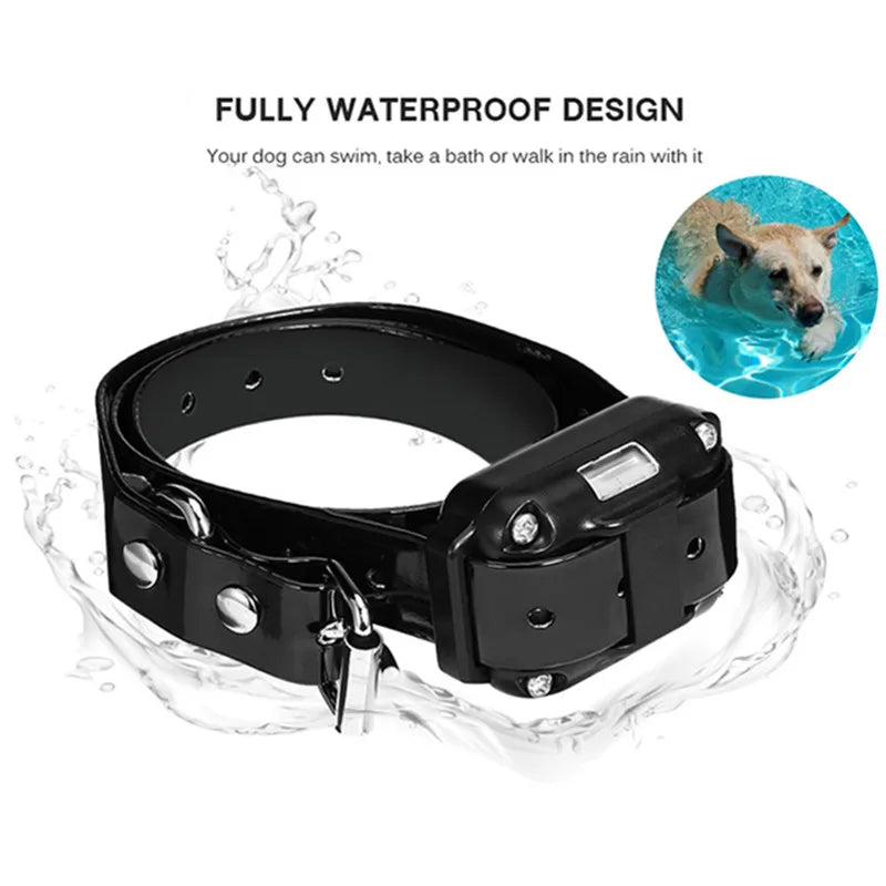Waterproof Electric Dog Training Collar with Remote Control Rechargeable Anti-Bark Device for All Sizes