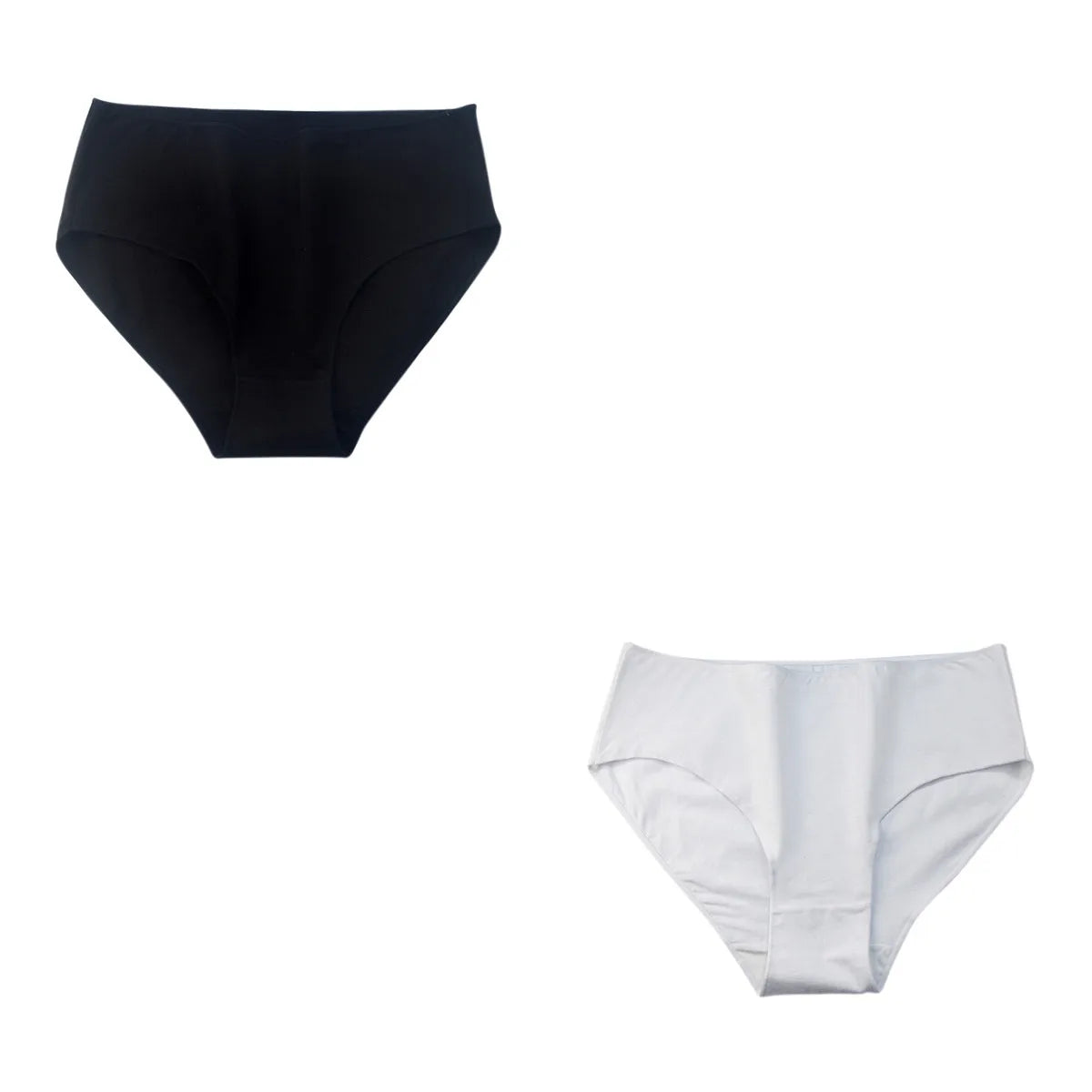 CowLost | product_id-2pcs-women-s-high-waist-cotton-briefs-breathable-solid-color-m-2xl |31