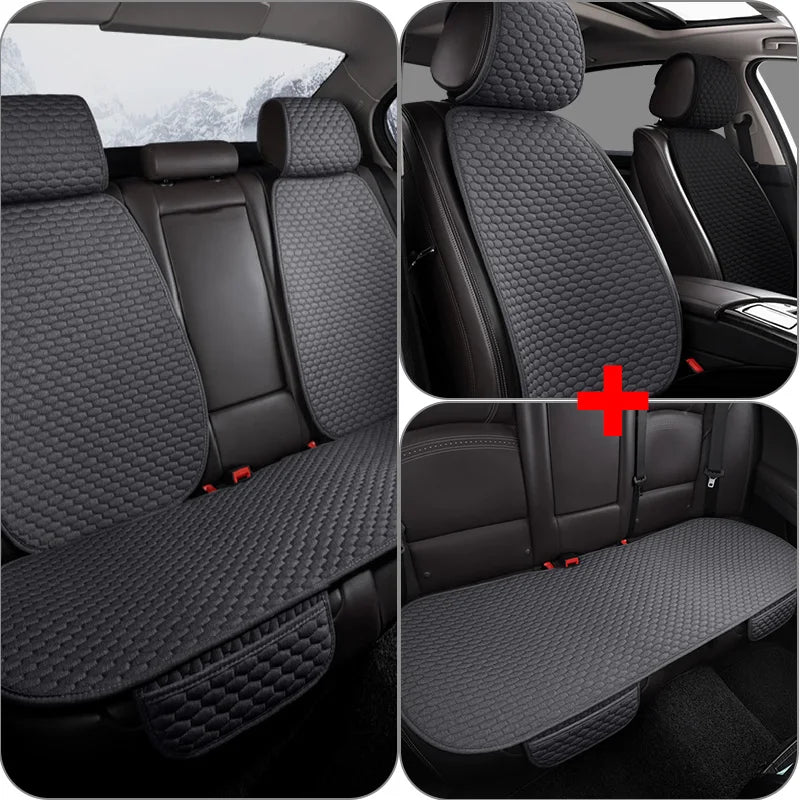 CowLost | car-seat-covers-full-set-flax-linen-car-cushion-protector-front-rear |22