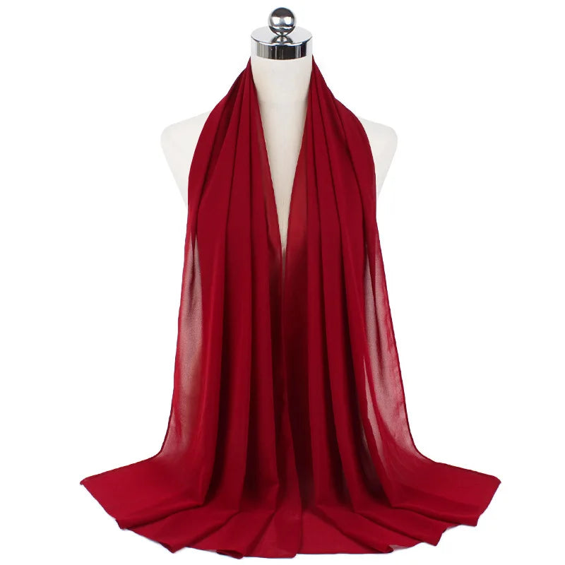 CowLost | muslim-chiffon-hijab-scarf-women-long-solid-color |76