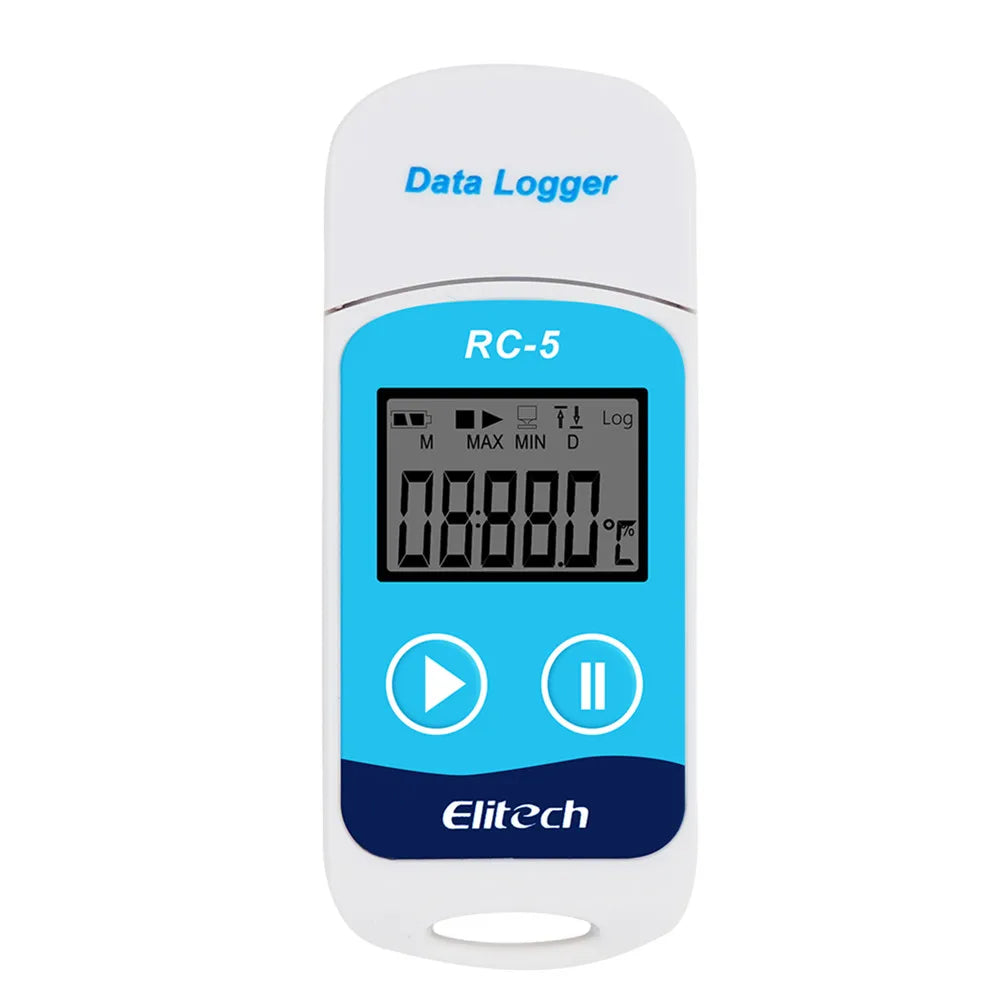 10-Pack RC-5 USB Temperature Data Logger 32000-Point High-Precision Recorder