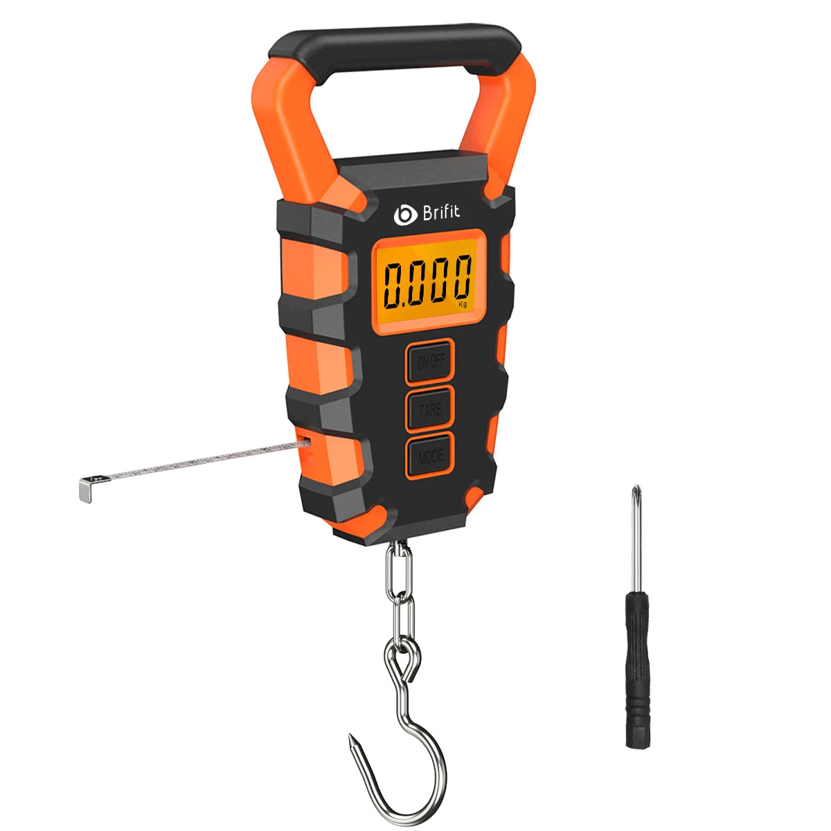 50KG Digital Portable Hanging Fishing & Luggage Scale with Ruler for Home Kitchen