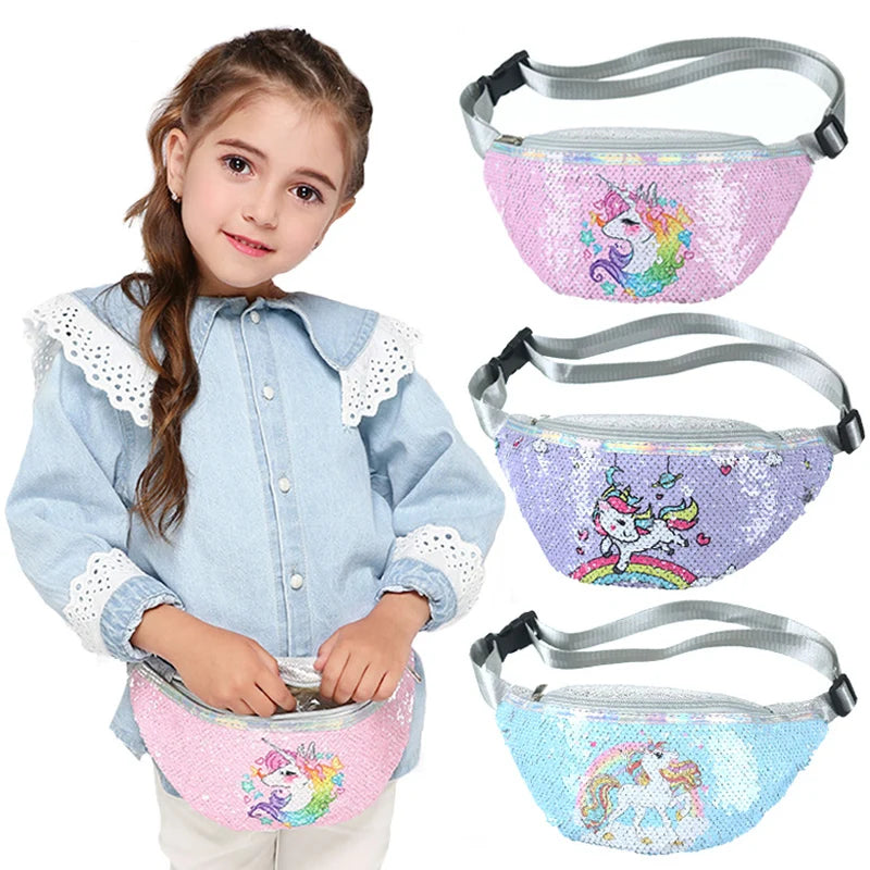 CowLost | uncategorized-unicorn-sequin-girls-waist-bag-fanny-pack |1