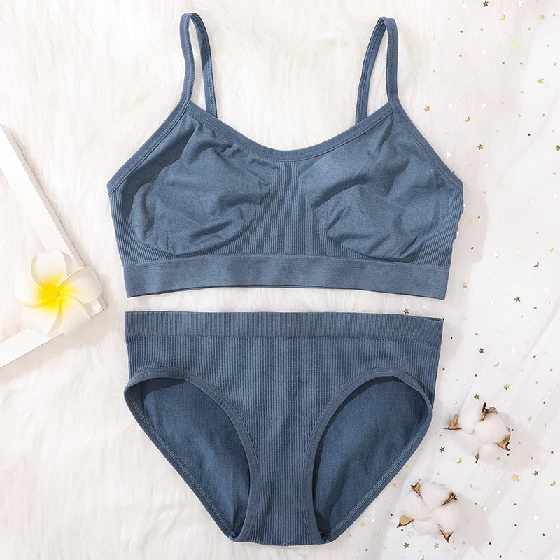 CowLost | product_id-women-seamless-wire-free-push-up-bra-low-waist-t-back-panties-set |48